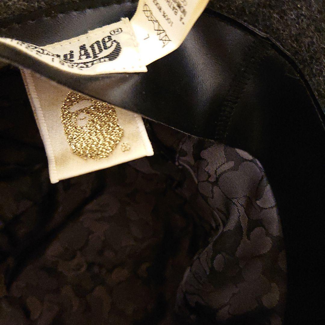9さん出品 A BATHING APE ウール中折ハット インナー エイプ