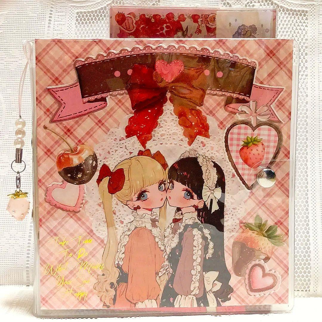 おすそ分けファイル♡ガール 紙もの イチゴとチョコのコラージュ