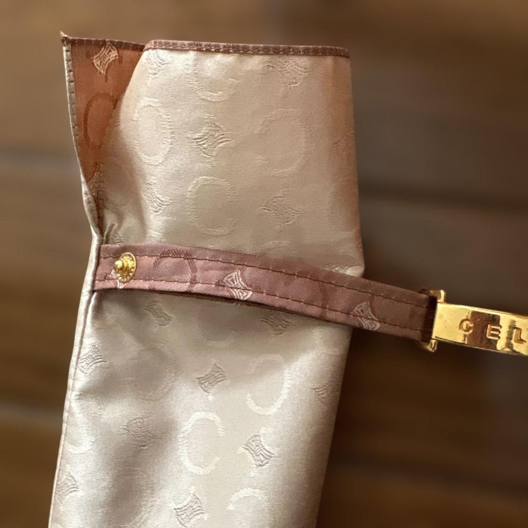 お値下げ　CELINE 折りたたみ傘 金茶色