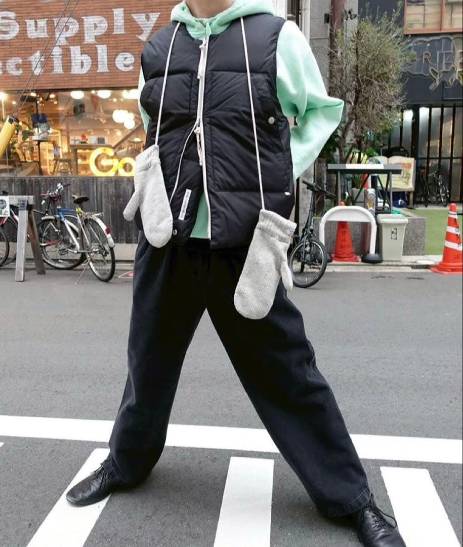 パンツ NOROLL THICK WALK PANTS BLACK DENIM M