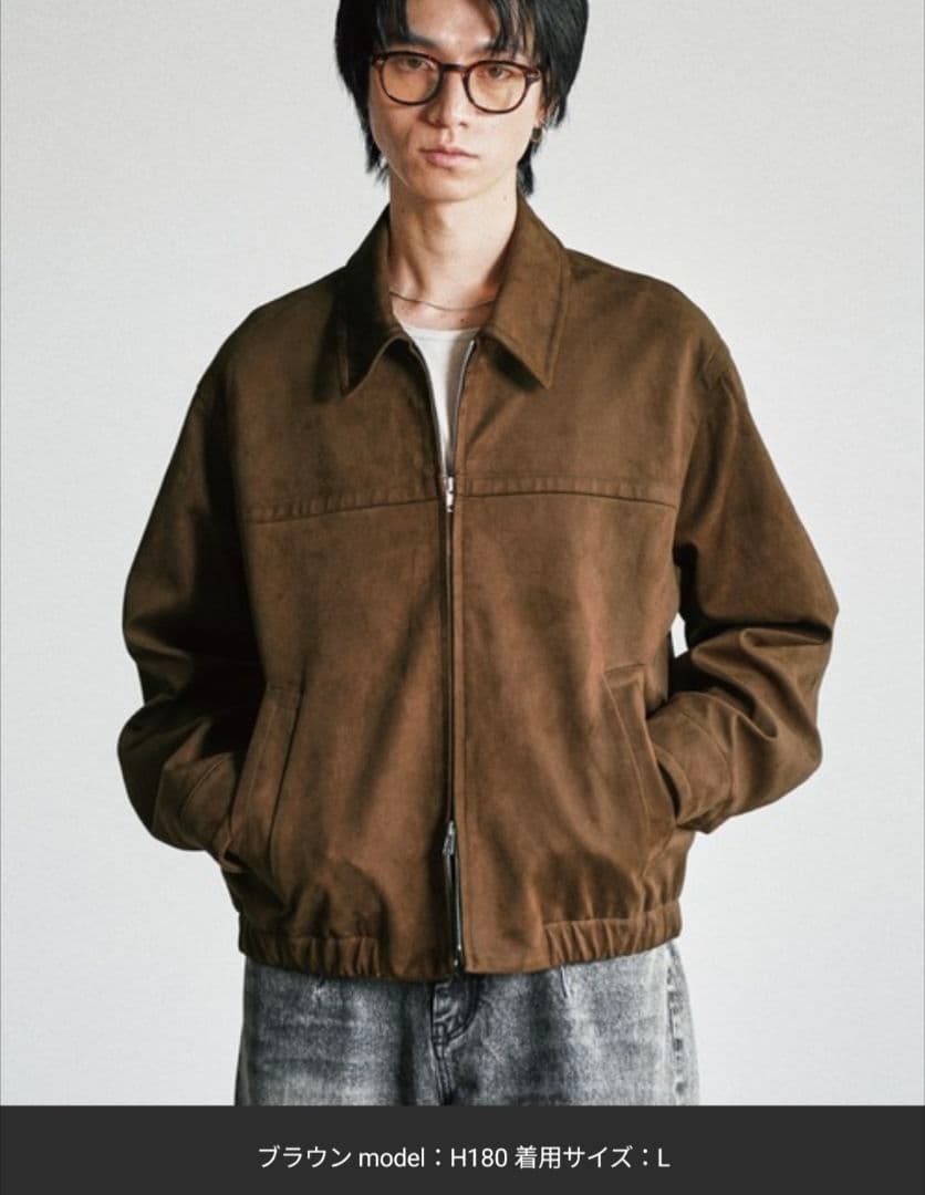 完売品　WYM GRAIN FAUX SUEDE ZIP BLOUSON