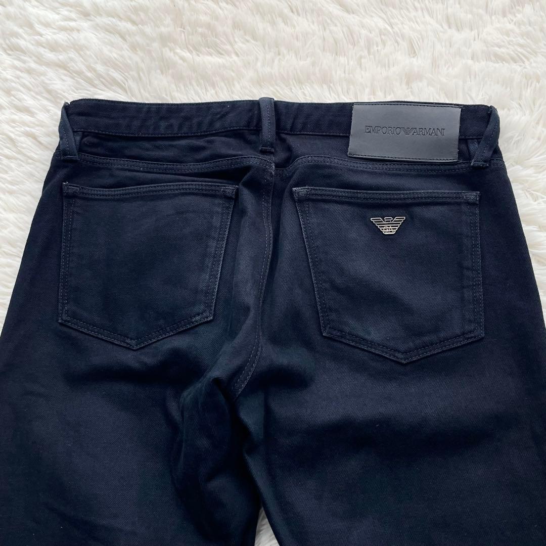 極美品✨エンポリオアルマーニ　デニムパンツ　サイドライン　ストレッチ　紺　30