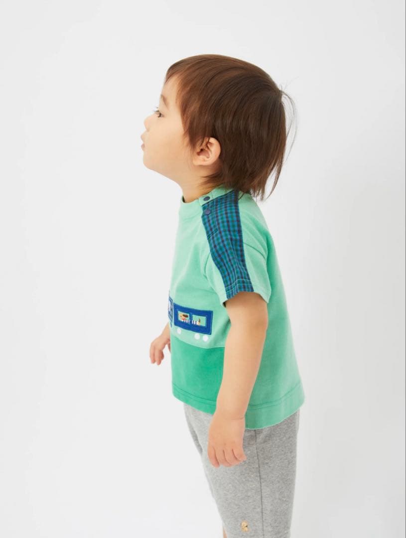 familiar ファミリア Tシャツ 半袖 チェック 90cm 新品 タグ付き