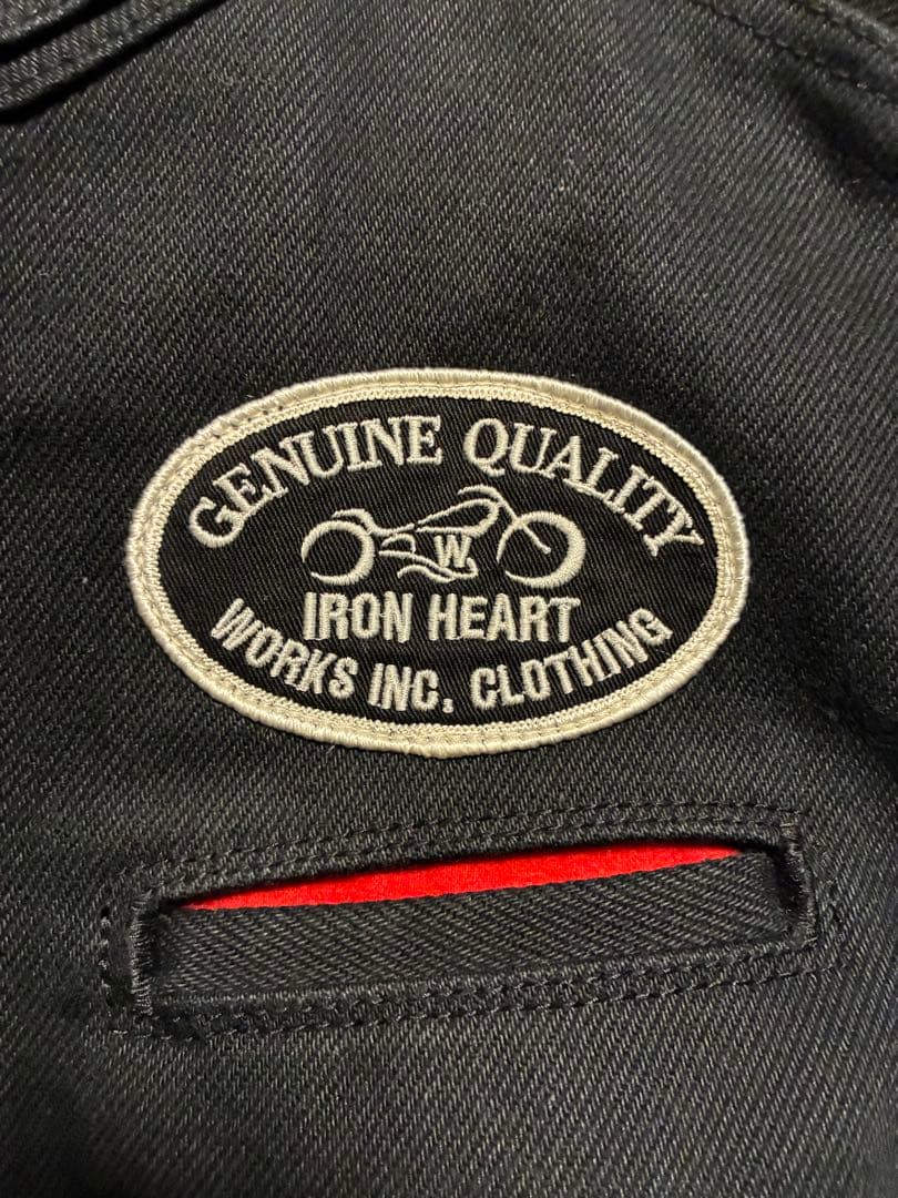 IRON HEART アイアンハート 黒鎧デニムライダースジャケット 38インチ