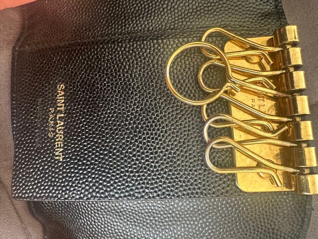 SAINT LAURENT キーケース　三つ折り　レザー　6連　美品