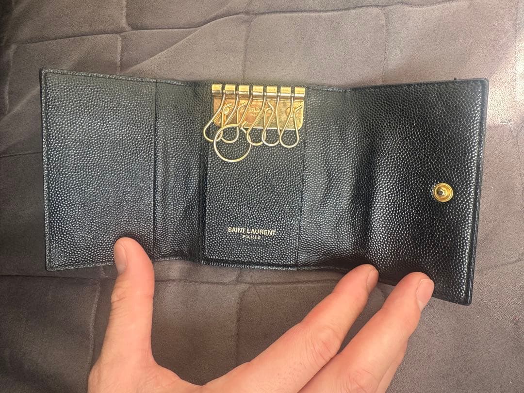 SAINT LAURENT キーケース　三つ折り　レザー　6連　美品