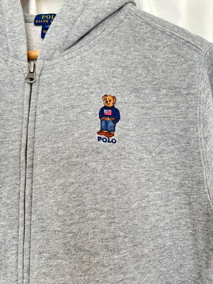 Polo Ralph Lauren グレー パーカー　くま　L ラルフローレン