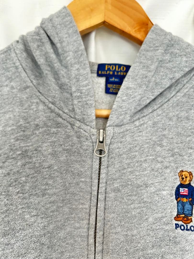 Polo Ralph Lauren グレー パーカー　くま　L ラルフローレン