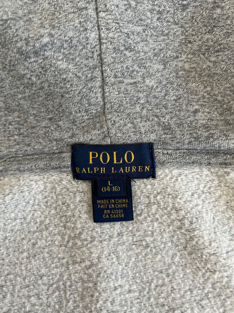 Polo Ralph Lauren グレー パーカー　くま　L ラルフローレン