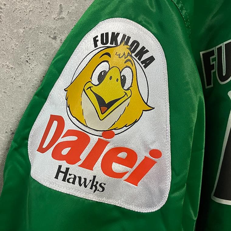 福岡ダイエーホークス グランドコート スタジャン ジャケット アシックス製 L