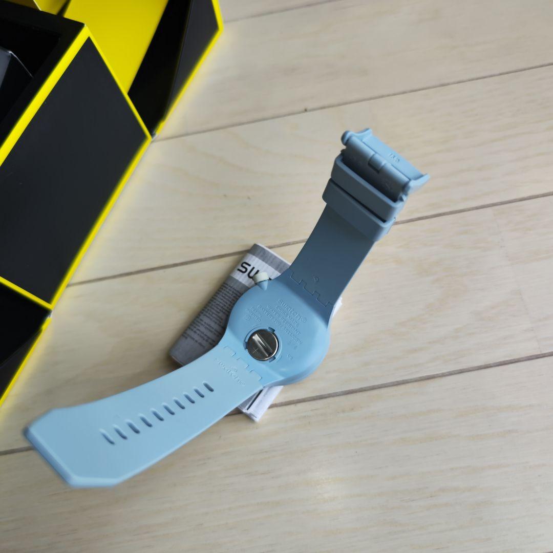 Swatch　スケルトン ライトブルー ラバーベルト 時計