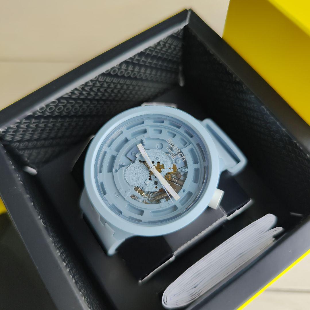 Swatch　スケルトン ライトブルー ラバーベルト 時計