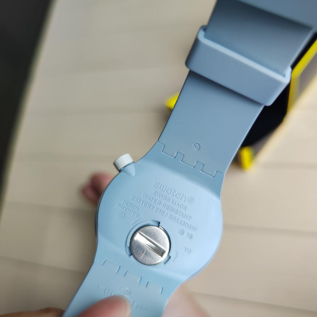 Swatch　スケルトン ライトブルー ラバーベルト 時計