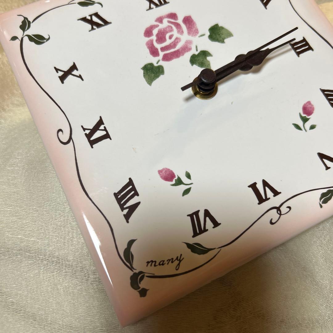 マニーローズ　陶器製掛時計 希少！新品未使用品