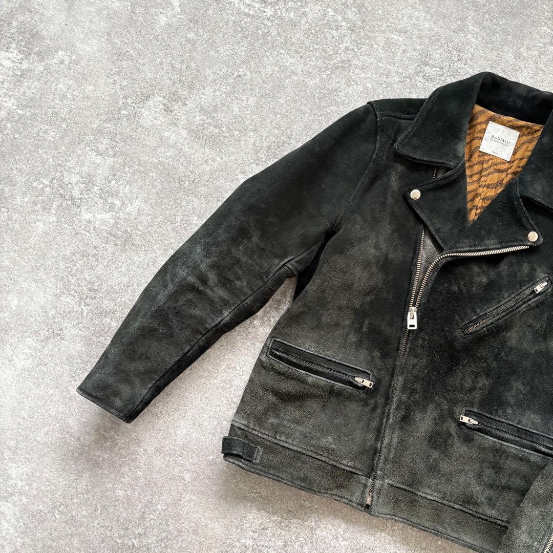 【RADIALL】 ラディアル カウレザー スエードダブルライダース ゼブラ柄