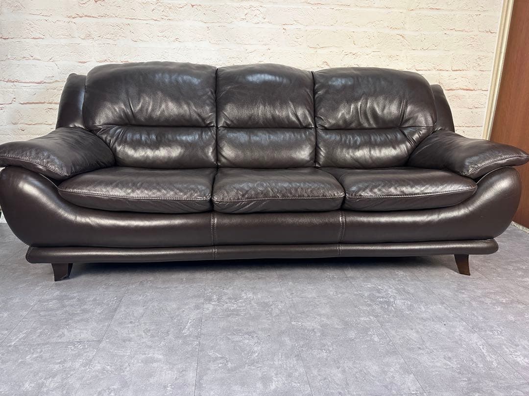 【大塚家具】オースチン 3人掛け 本革ソファ 購入価格 約35万円
