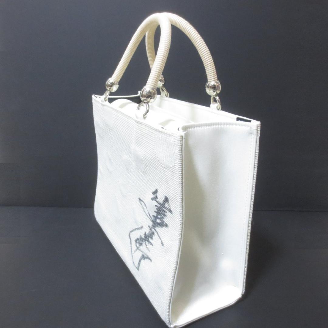 美品　仕立屋甚五郎　水玉　和装用　バッグ　白　ホワイト　和装小物　BL31