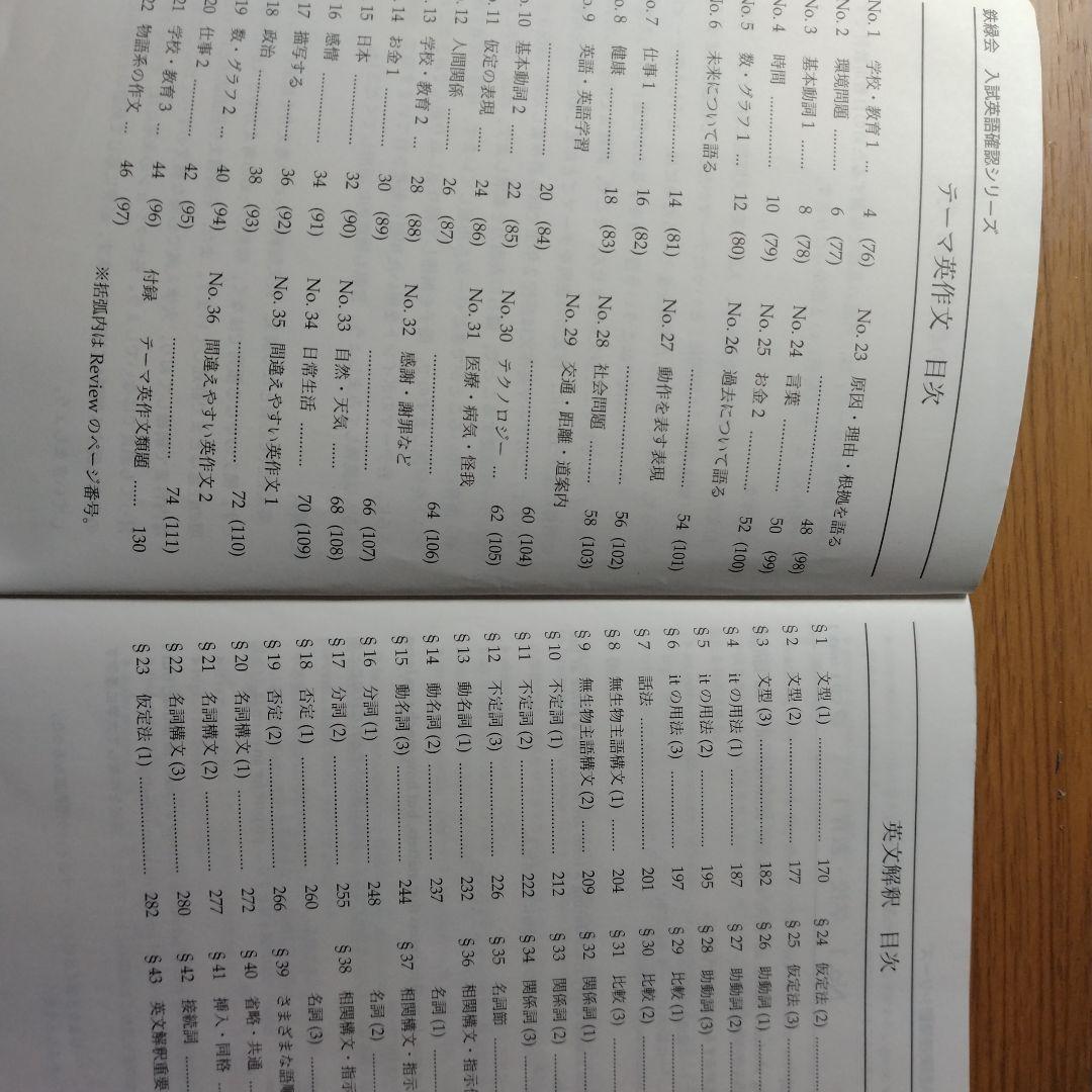 鉄緑会　入試英語確認シリーズ&英作文確認シリーズ