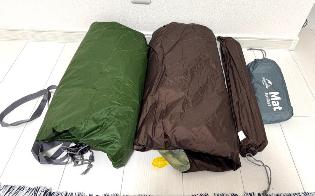 Naturehike テント Hiby3 3人用　グリーン　グランドシート付き