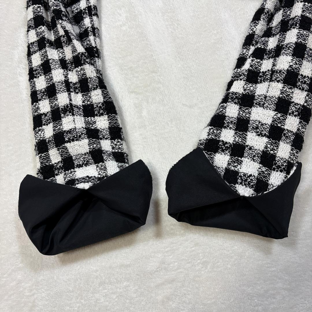 【美品】M'S GRACY ギンガムチェック ラメ入りツイードジャケット 38