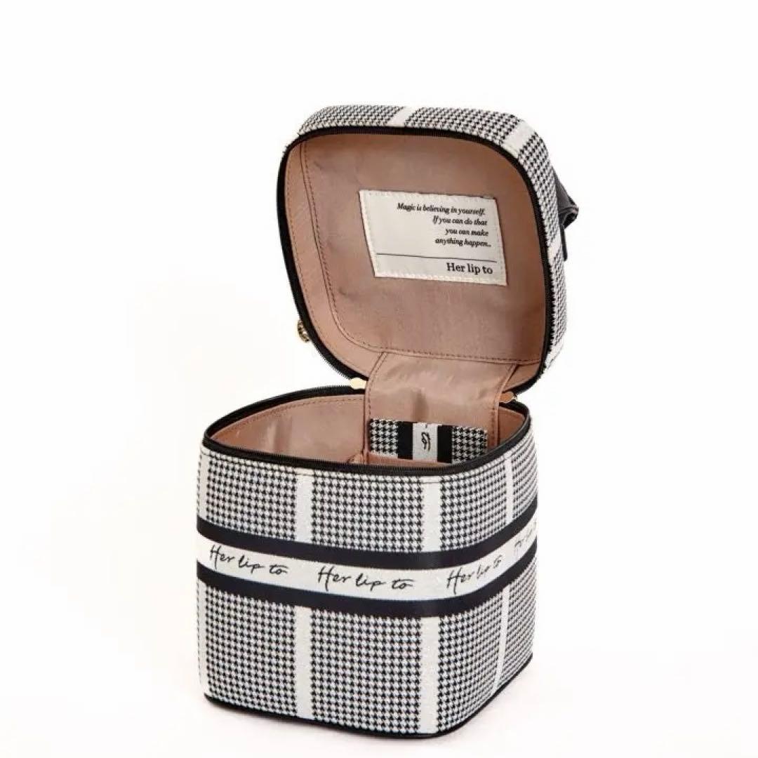 【美品】HLT Jacquard Vanity Bag silver