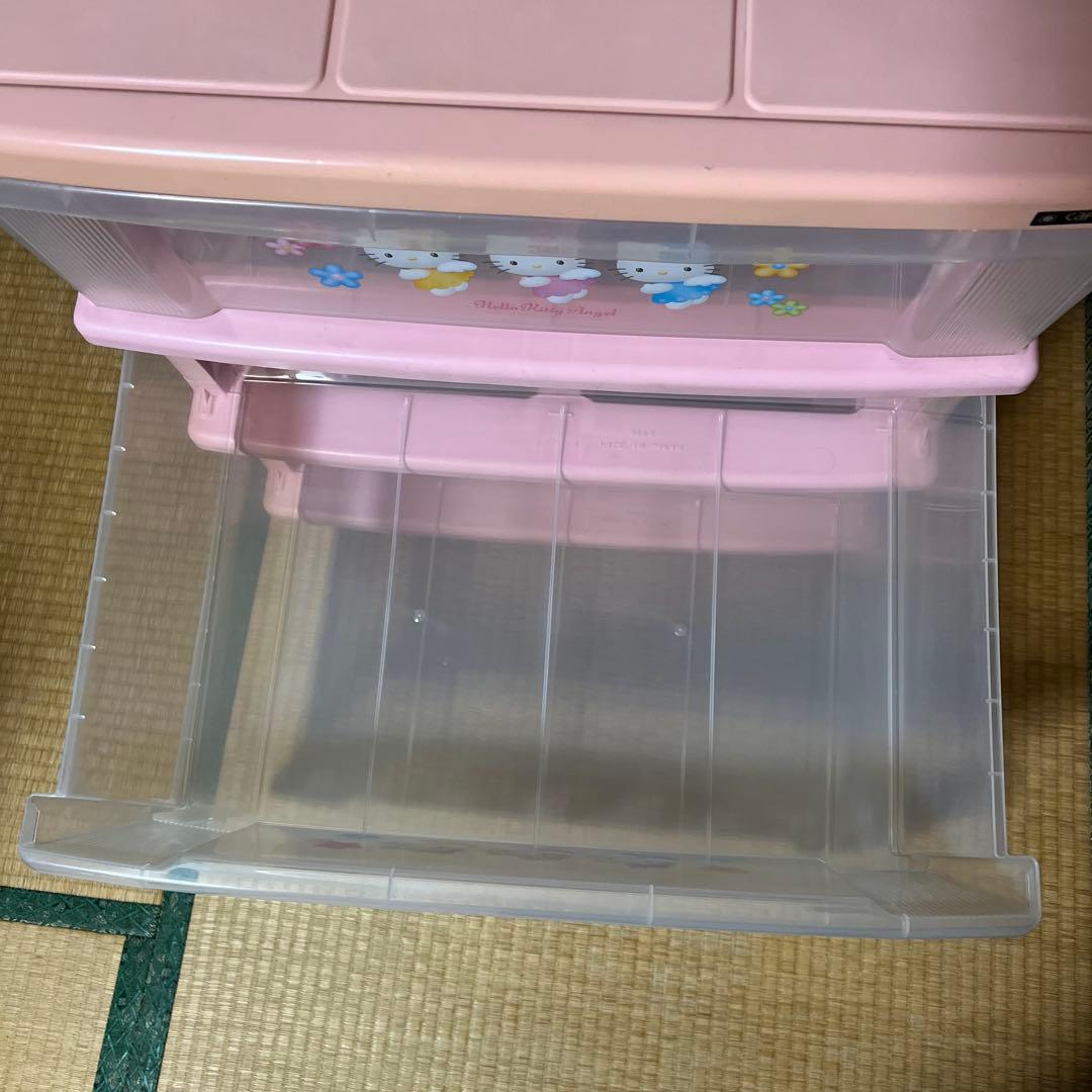 里佳⭐︎サンリオハローキティ　エンジェル　3段収納ケース　衣装ケース　ピンク