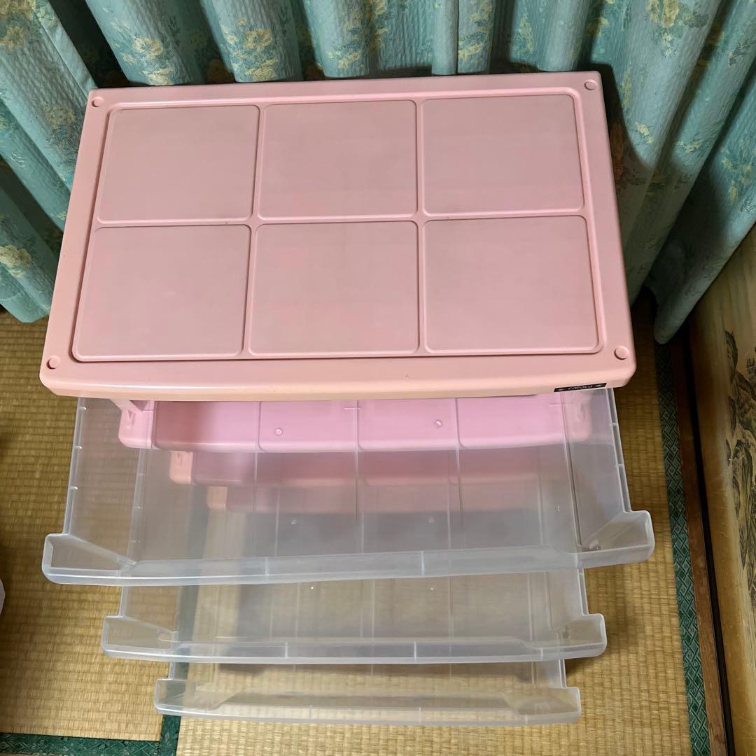 里佳⭐︎サンリオハローキティ　エンジェル　3段収納ケース　衣装ケース　ピンク