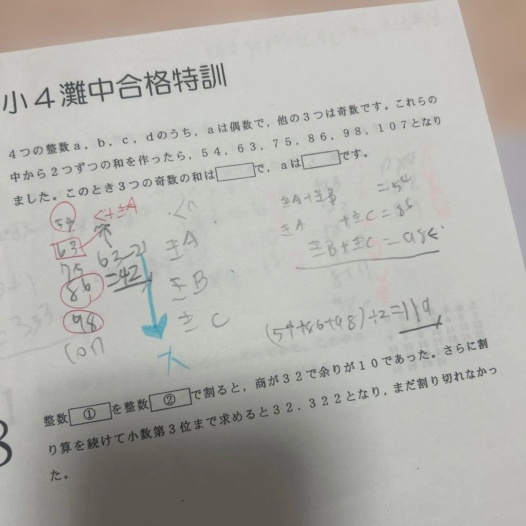 小4 灘中合格特訓算数問題集 12冊セット