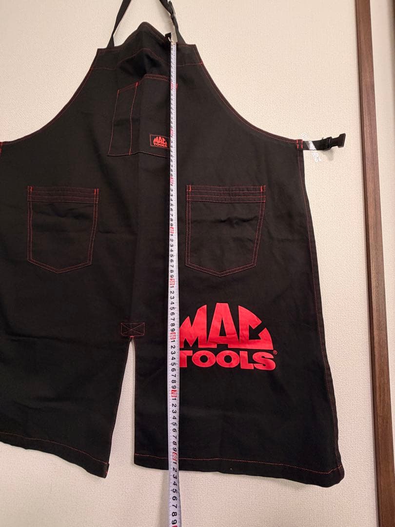 【美品】MAC TOOLS マックツールズ ワークエプロン 作業用 黒×赤