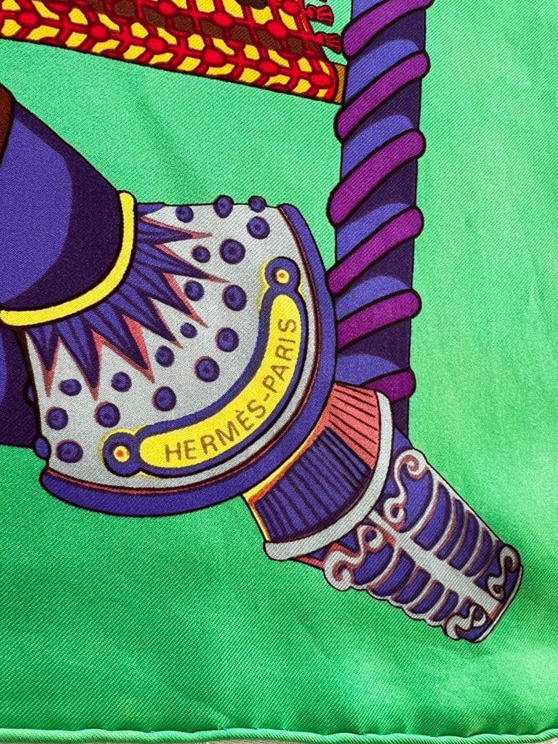 HERMÈS カラフル スカーフ 約90cm