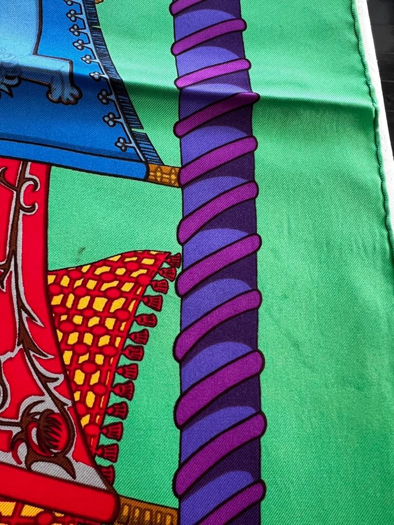 HERMÈS カラフル スカーフ 約90cm