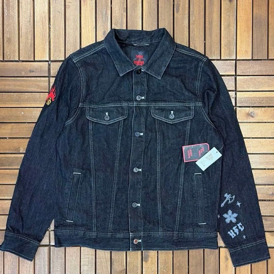 未使用 VANS × STRANGER THINGS ブラックデニム ジャケット