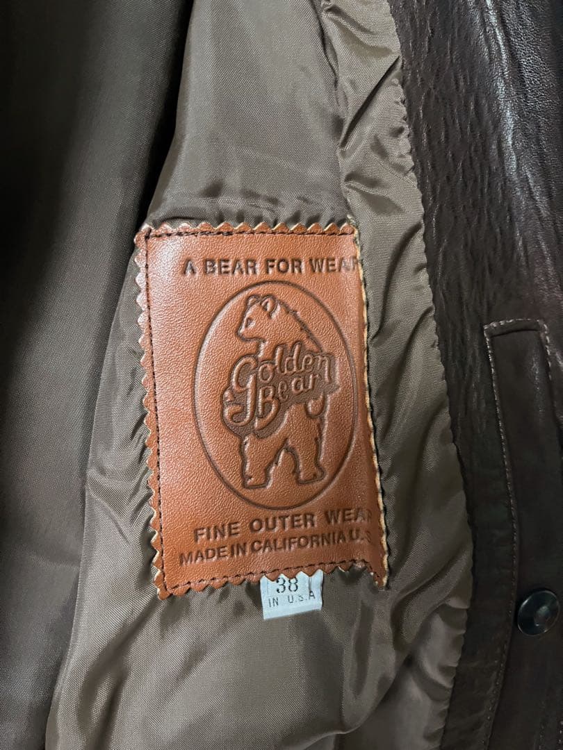 80s 90s golden bear G1 レザー フライトジャケット usa