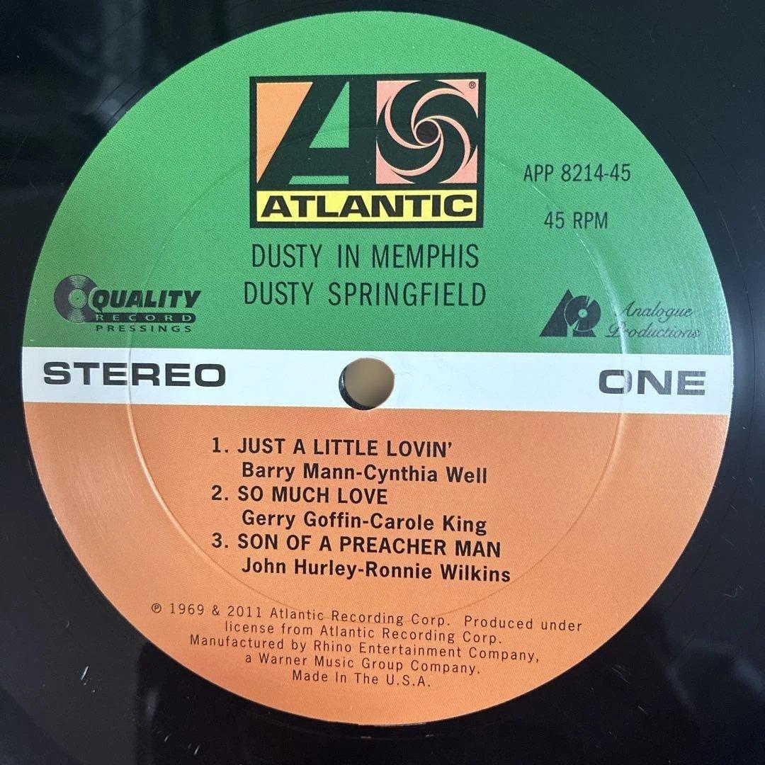 ダスティスプリングフィールド 名盤 レコード ダスティインメンフィス 高音質盤