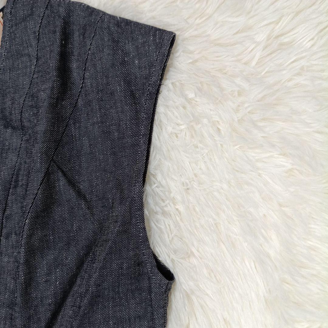 美品✨シビラ現行　デニムゴアードワンピース　コットンリネン　M　フレア