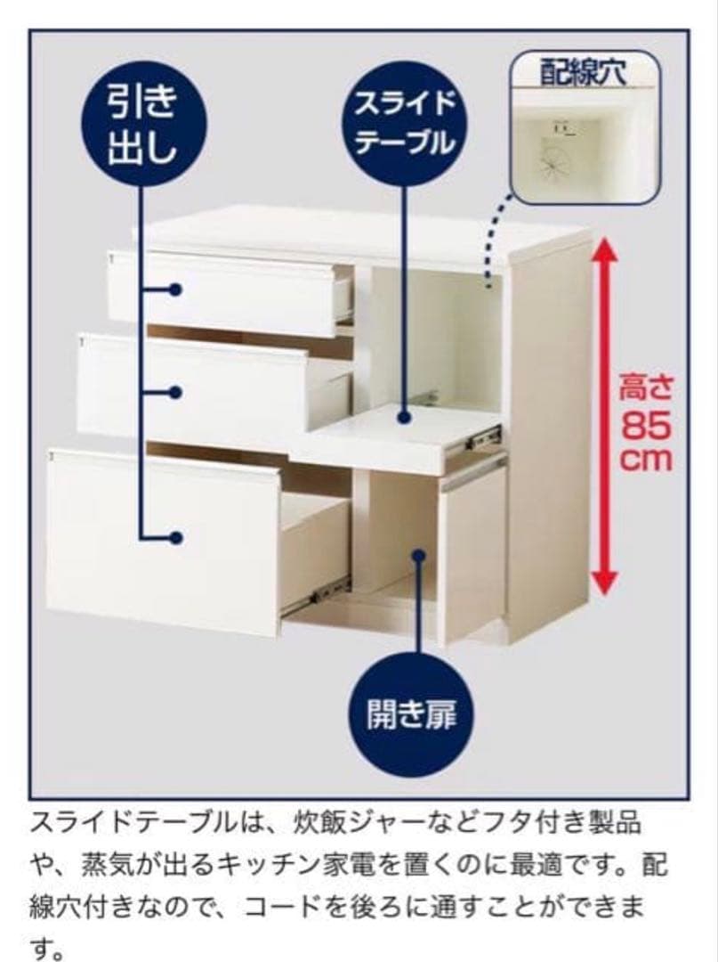 送料込　ニトリ キッチンボード 食器棚　カップボード