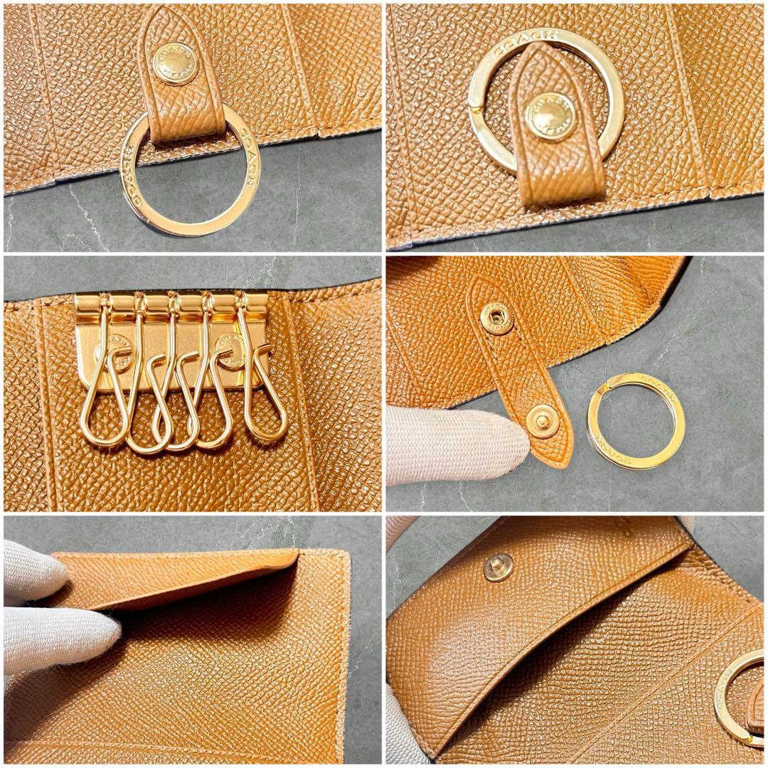 ✨新品未使用✨COACH コーチ キーケース レザー ホワイト 5連フック
