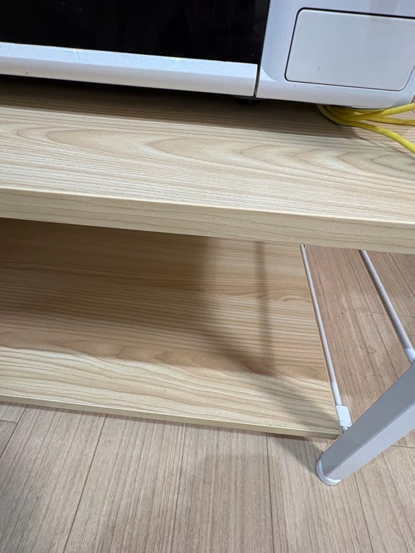 レンジボード 約120cm ナチュラル×ホワイト