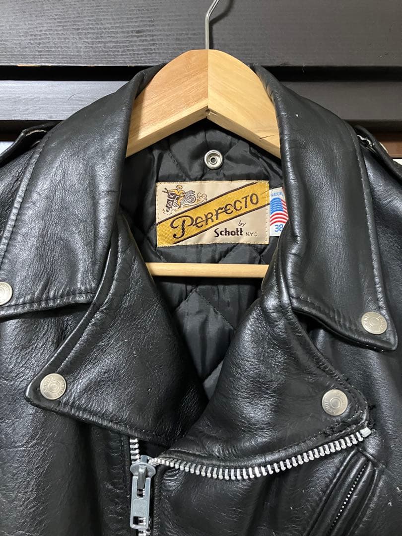 SCHOTT PERFECTO 90s USA製 ダブルライダースジャケット38