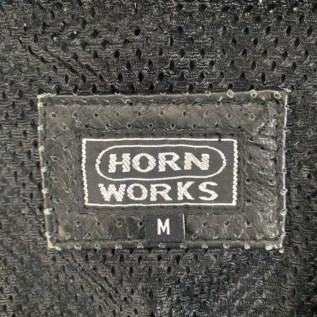 Horn Works ✨良品✨ レザージャケット シングルライダース メッシュ
