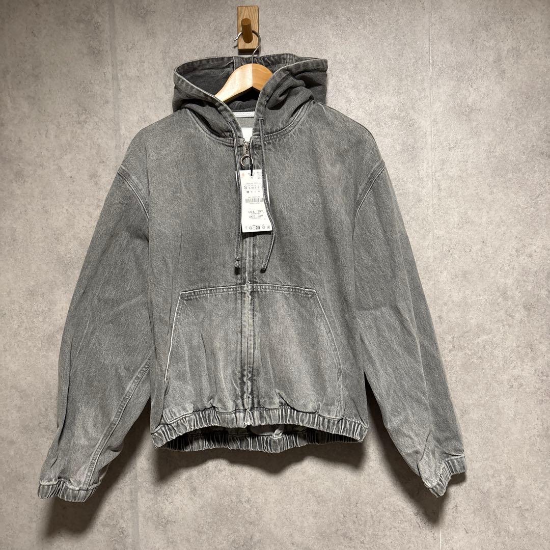 ZARA ザラ ウォッシュド フード付きジャケット S