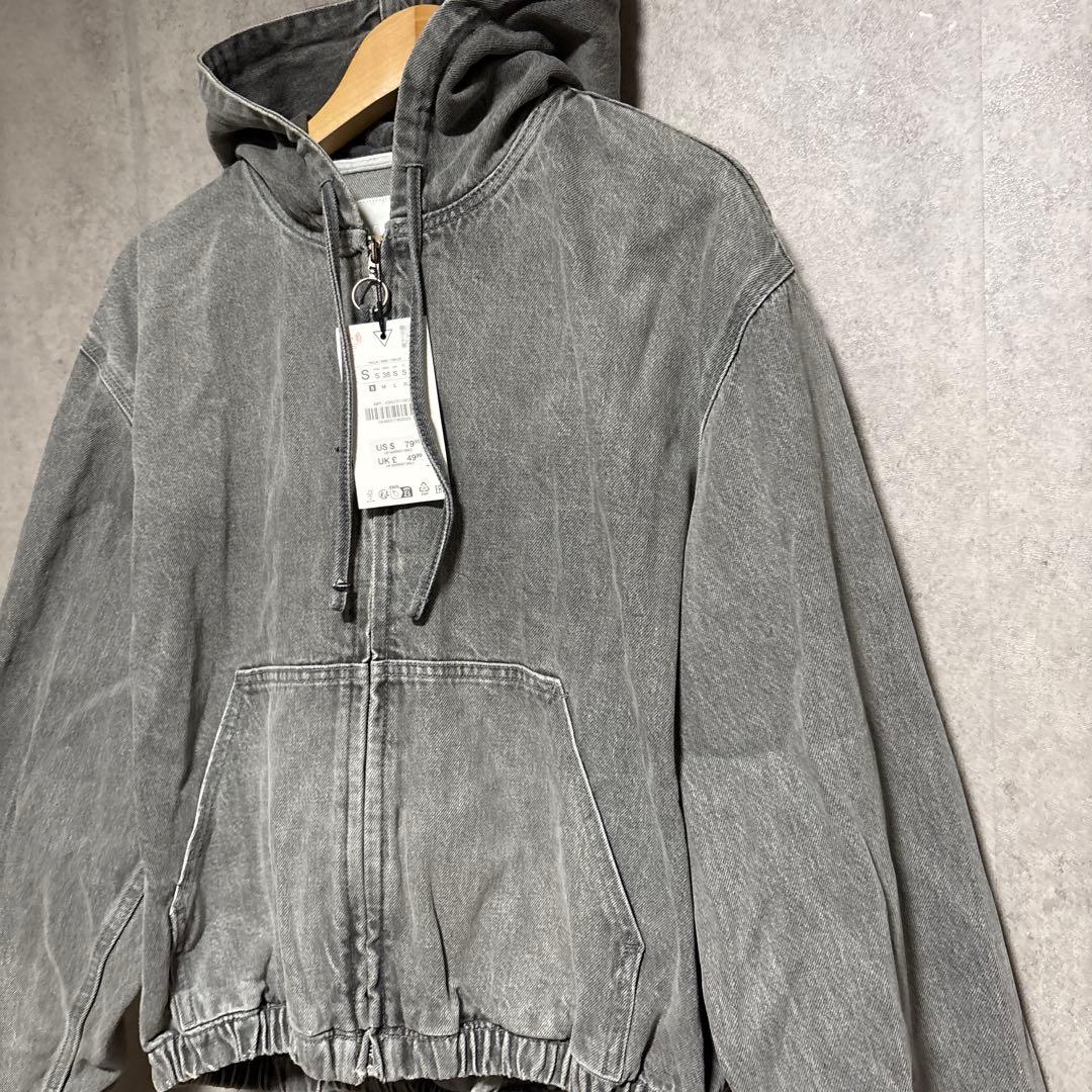 ZARA ザラ ウォッシュド フード付きジャケット S