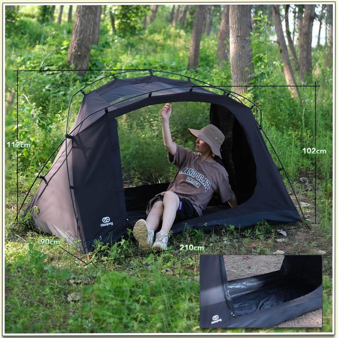 ★新品未使用！GO Glamping SKY EYE 自立式 TC ソロテント黒