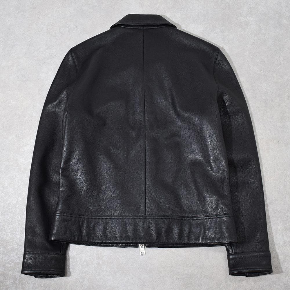 VaLLet 03 牛革 プレミアムカウ レザーライダースジャケット 黒 M