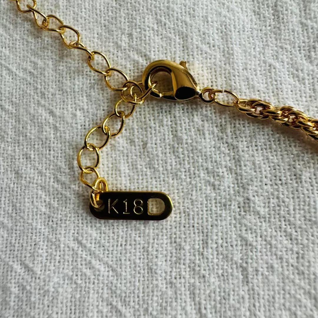 【遺品整理】 K18刻印あり ゴールド ネックレス 7.68g 整理品