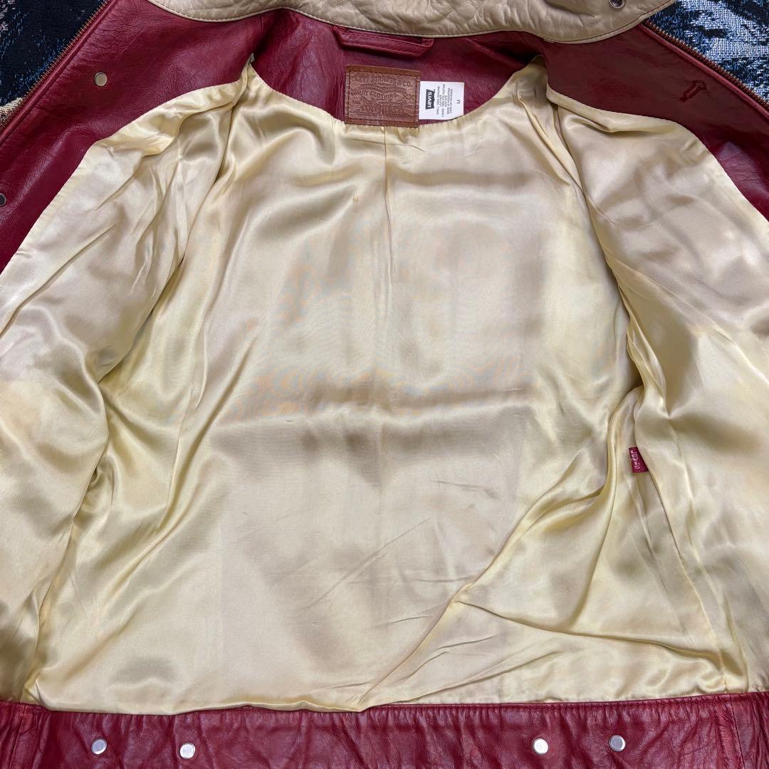 希少 90s Levis 2トーン レザー 3rdモデル ジャケット バイカラー