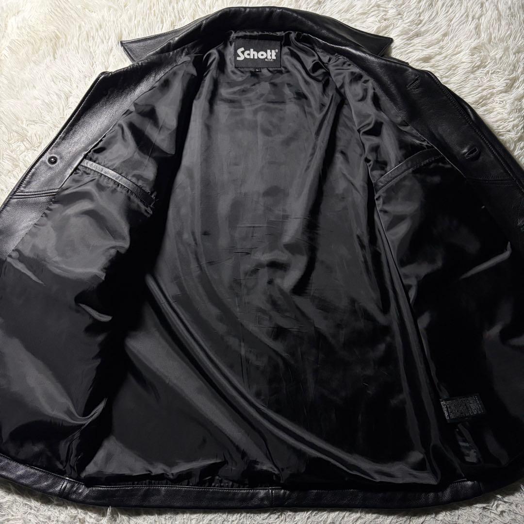 i*2様 極美品■schott LOOSE FIT LEATHER JKTラムレ