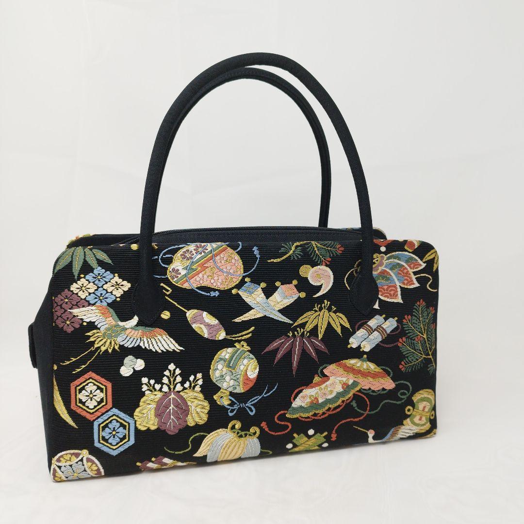 【未使用・美品】西陣織 正絹100% 刺繍 和装バッグ