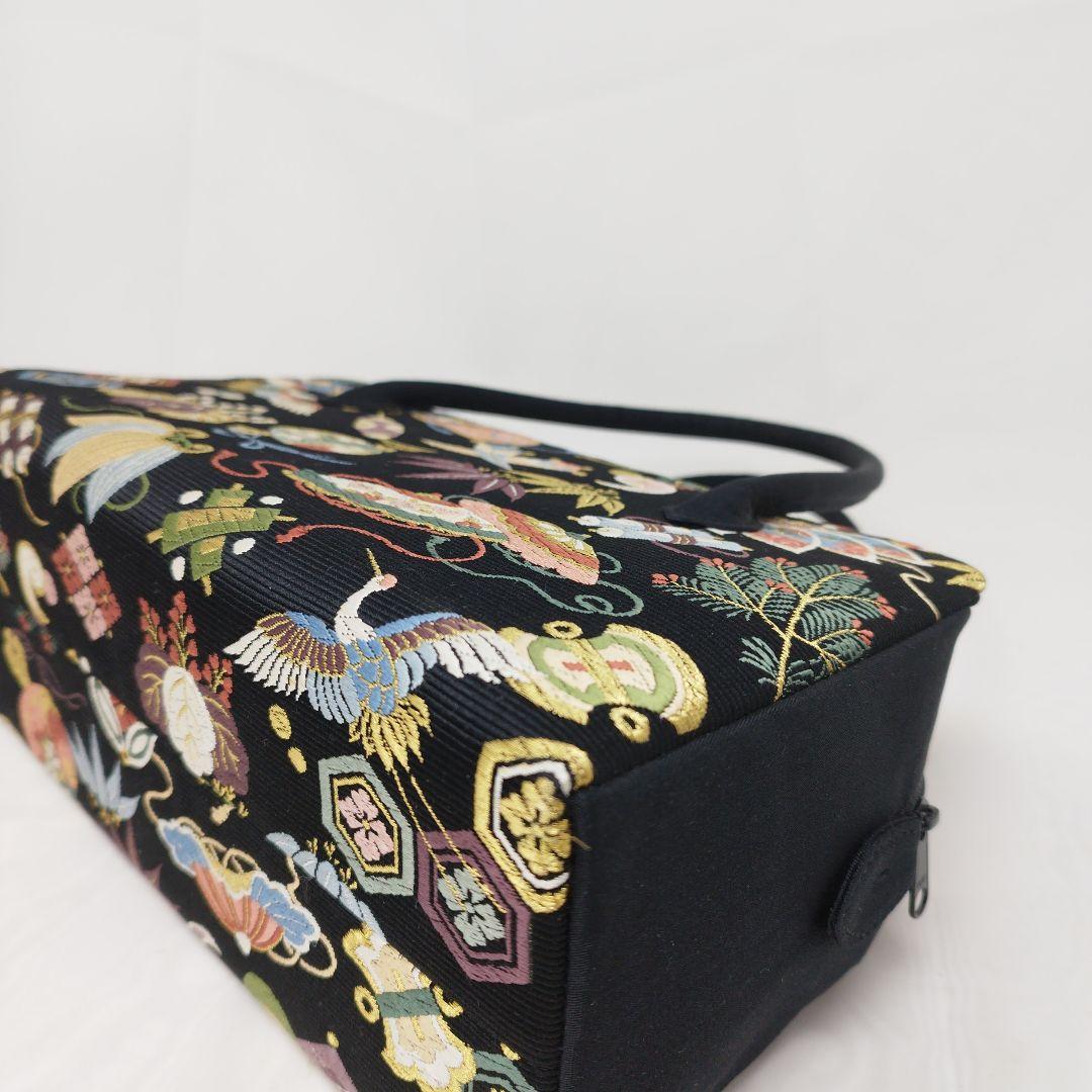 【未使用・美品】西陣織 正絹100% 刺繍 和装バッグ