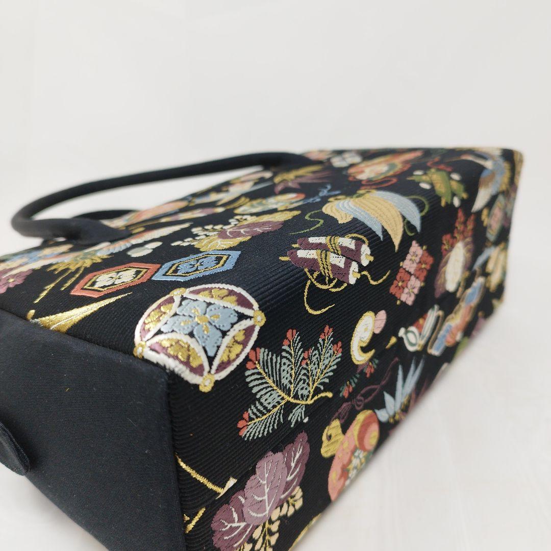 【未使用・美品】西陣織 正絹100% 刺繍 和装バッグ